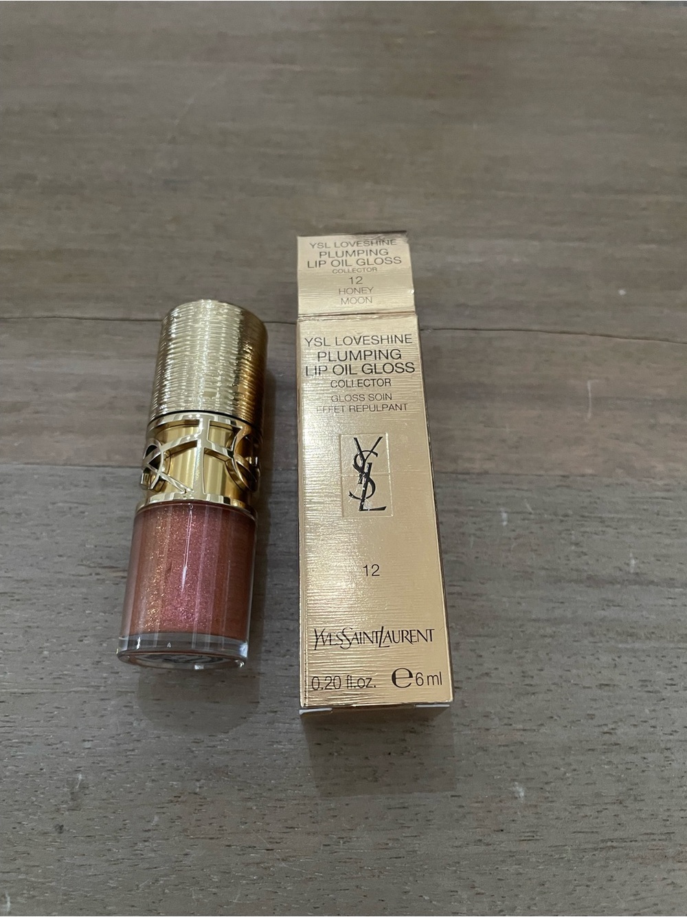Yves Saint Laurent Loving Shine Plumping Lip Oil Gloss - Gold Peach Shimmer